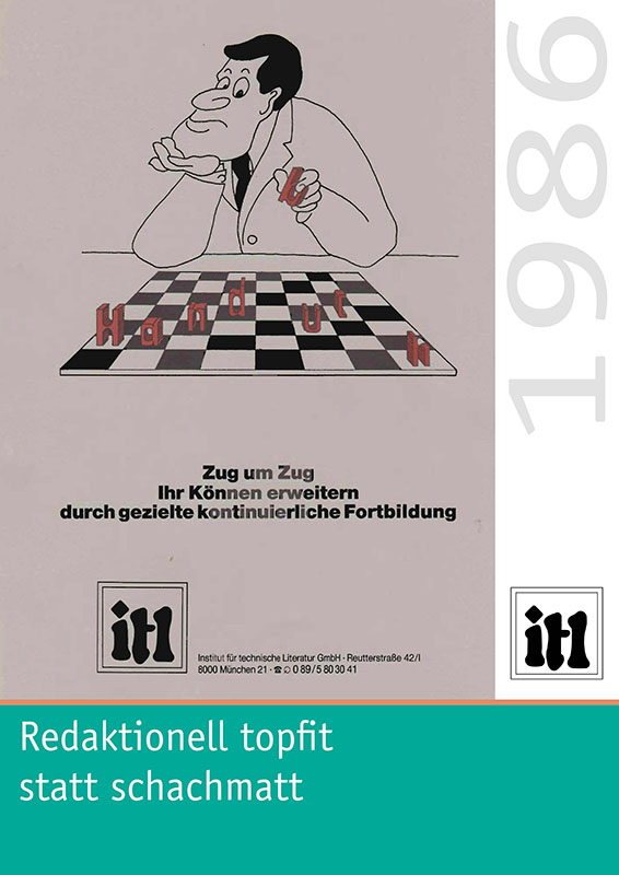 Entwicklung des ersten neunmonatigen Vollzeit-Ausbildungsprogramms für Technische Redakteure in Deutschland, das in München und Hamburg angeboten wird. Dieter Gust kommt zu itl.