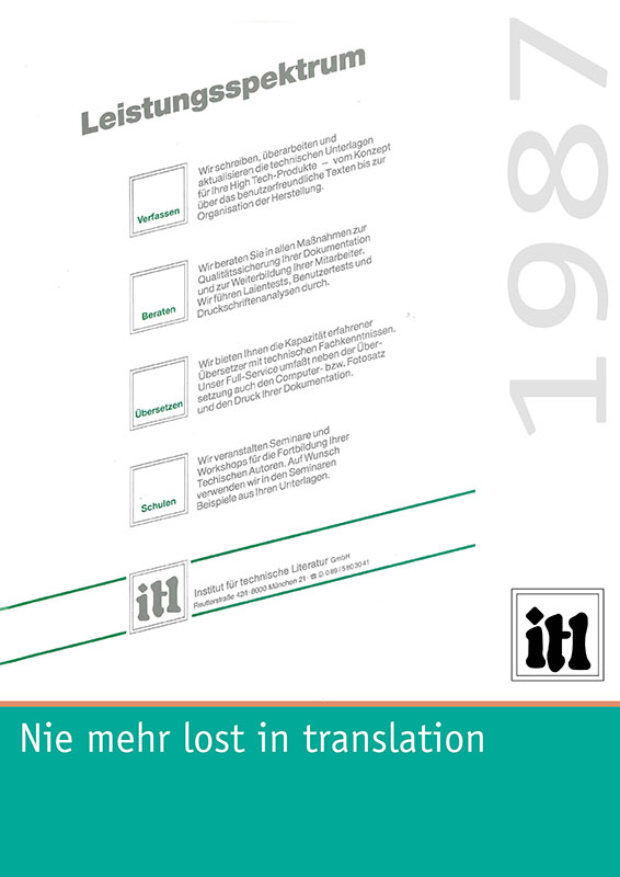 Gründerin Christine Wallin-Felkner engagiert sich beim Berufsverband tekom – zunächst als Regionalgruppenleiterin, dann als 2. Vorstand. itl erweitert das Portfolio um den Übersetzungsbereich und wird einer der ersten Full-Service-Dienstleister