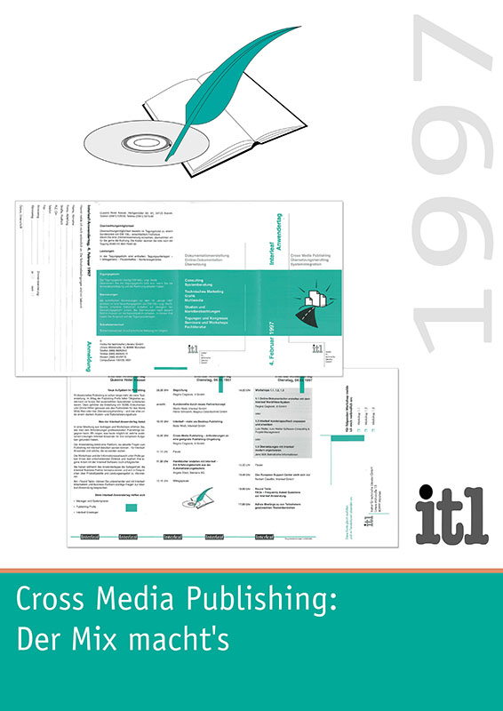 Erste Cross Media Publishing-Konzepte entstehen und die erste Version der itl Website geht online.