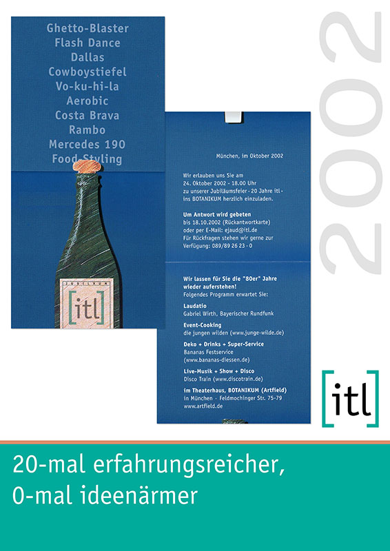 itl feiert seinen 20. Geburtstag im Botanikum München mit allen Mitarbeitern und vielen Kunden.