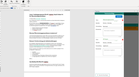 Termextraktion mit [i]-match - Terminologiemanagement