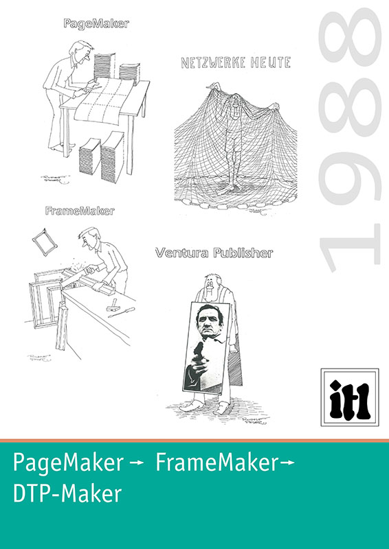 1988 absolvieren die ersten "Pioniergewächse" in München den neu gegründeten itl Ausbildungskurs zum "Fachautor für Datenverarbeitung", wie es damals hieß. Erste Desktop Publishing Systeme kommen zum Einsatz.
