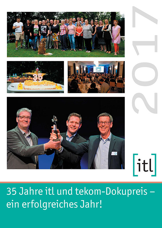 itl feiert 35-jähriges Jubiläum und erhält den tekom-Dokupreis als einer der ersten für eine Multimediale Anwendung. Ein erfolgreiches Jahr!